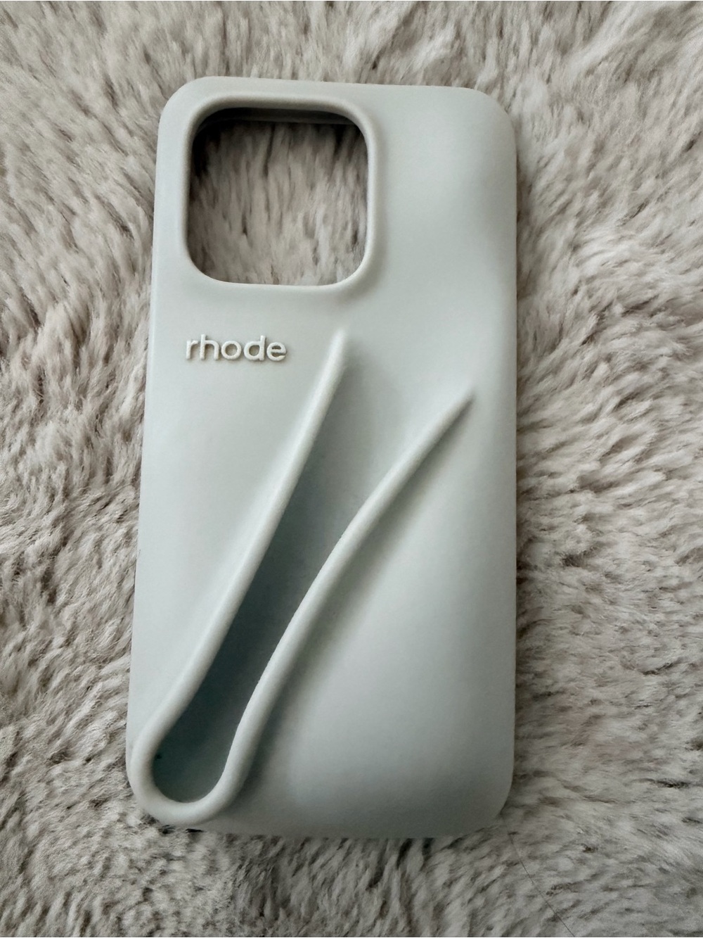 RHODE Soft Silicone Phone Case in Pale Blue-Green